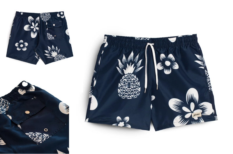 Midnight Coastal Floral Swim Trunk