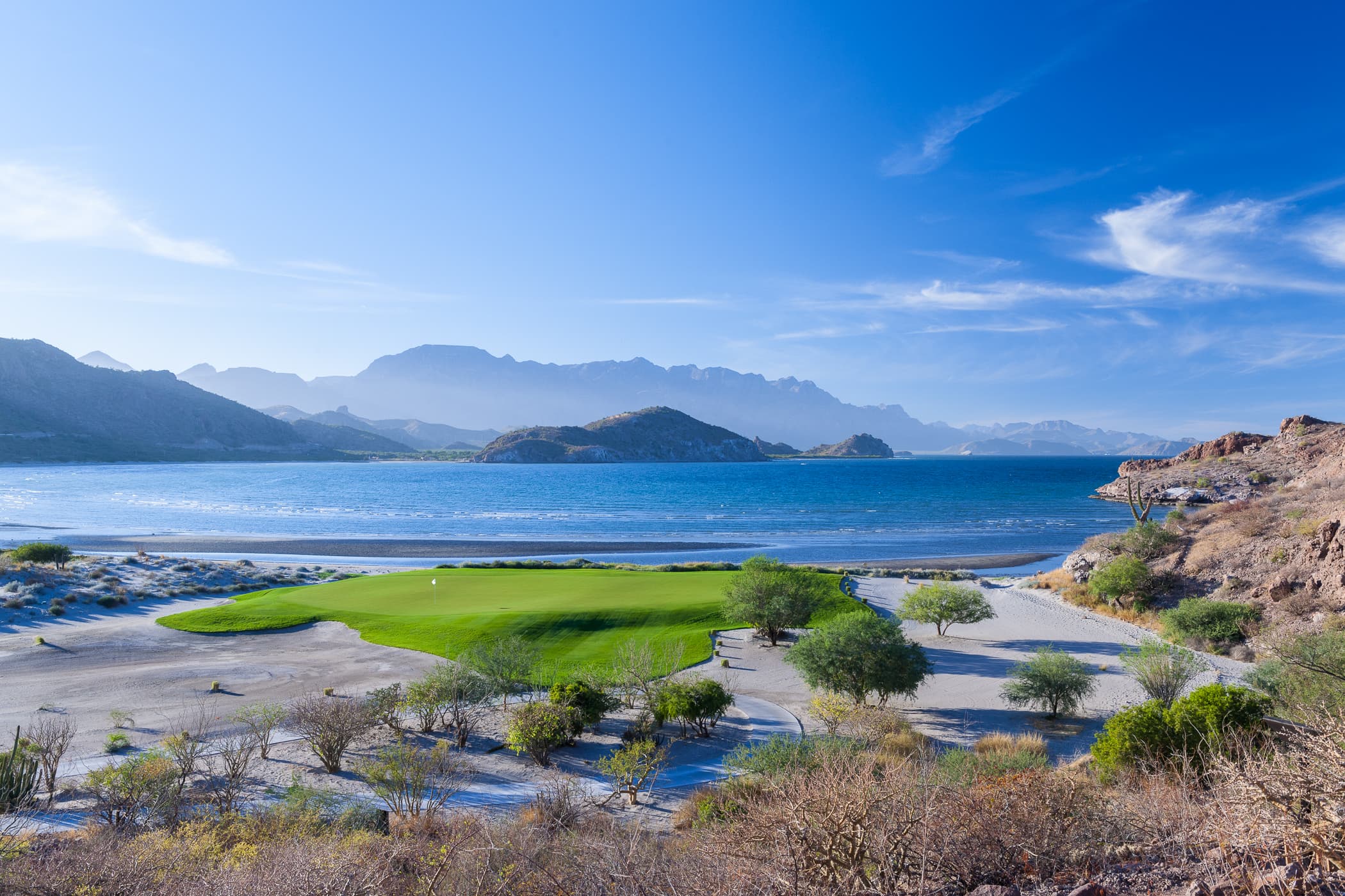 Hoyo 13 de Campo de Golf TPC Danzante Bay en Loreto México