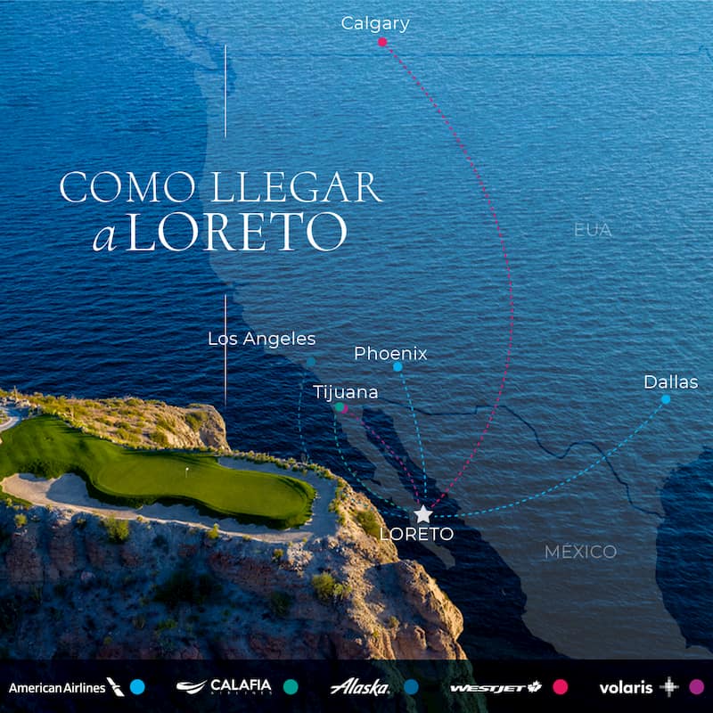 Aerolíneas con vuelos directos a Loreto B.C.S.