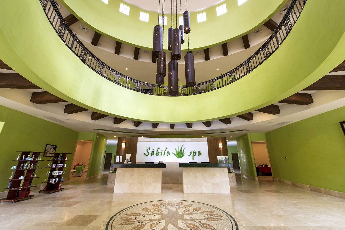 recepción de Sábila Spa del Hotel Villa del Palmar Loreto