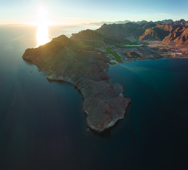 Villa del Palmar at the Islands of Loreto with Sierra de la Giganta at the background